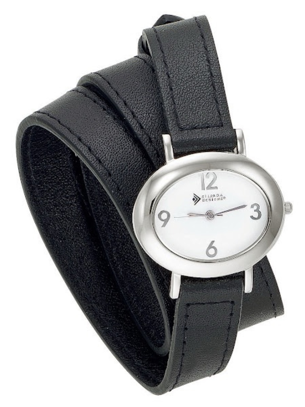 Silpada Double Wrap Leather Watch Leather Strap Stainless Steel Japan Movement